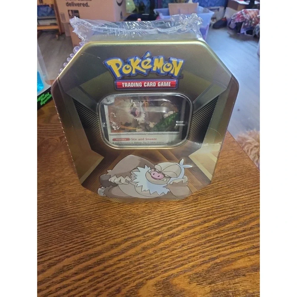 Pokémon TCG Triple Whammy Dragon Back SLAKING Collector Tin With 3 Booster Packs